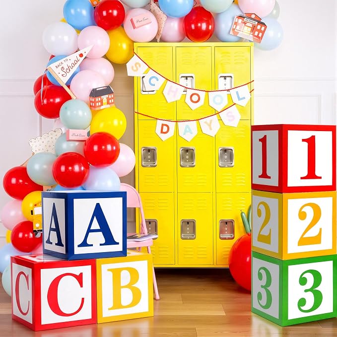 Kolldenn 6 Pcs ABC 123 Decorations Back to School Party Decoration Cartoon - Image 6