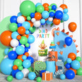 Blue Green Orange Dinosaur Balloon Arch, Boys Birthday, Baby Shower Decorations by Wpensky