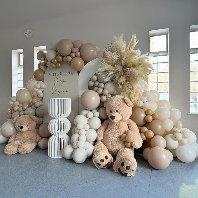 Jobkoo White Sand Balloons, 12 Inch 30 Pcs Beige Balloon Boho White Latex Cream - Image 6