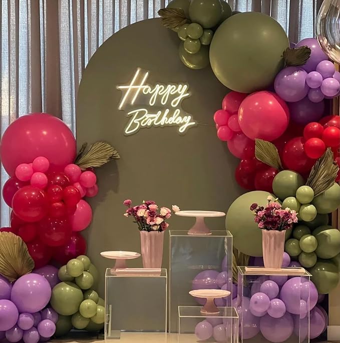 Hot Pink Balloons 18 Inch 24 Pack Matte Helium Latex Round Balloons - Image 6