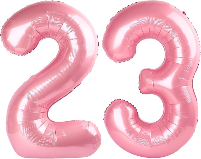 Large Number Balloons 40 Inch Pink 23 Balloon by Mluchee