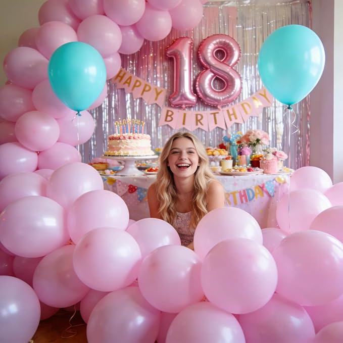 110pcs Pastel Pink Balloon 12 Inch, Pastel Pink Latex Balloons - Image 5