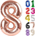 8 Balloon - Rose Gold Birthday Number Balloons, 40 Inch Party Decorations | by ALPHADELTAPI