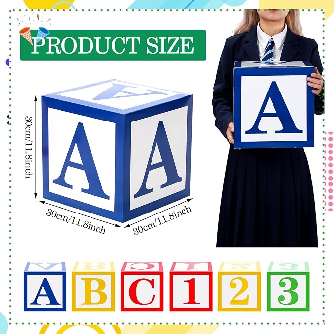 Kolldenn 6 Pcs ABC 123 Decorations Back to School Party Decoration Cartoon - Image 2