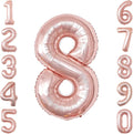 Rose Gold Number 8 Balloon 40 Inch, Blush Foil by Unknown