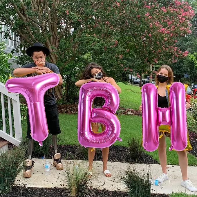 TONIFUL 40 Inch Large Rose Red Letter H Balloons - Image 6