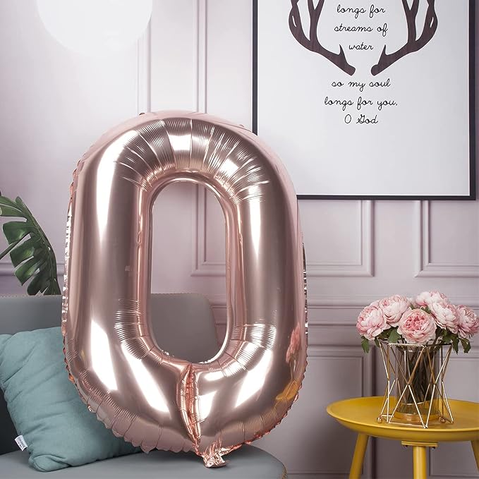 Rose Gold 50 Number Balloons Big Giant Jumbo Large Number 50 Foil Mylar Balloons - Image 5
