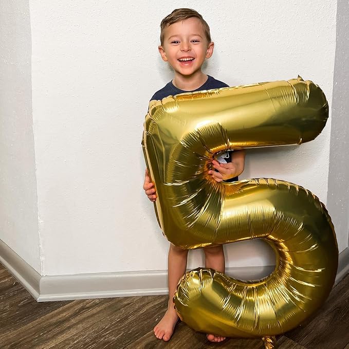 1 Balloon - Gold Birthday Number Balloons, 40 Inch Decorations Men Women | Gold - Image 9
