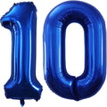 Number 10 Balloons for 10th Birthday Party Decorations, 42 Inch Jumbo Foil by GOER