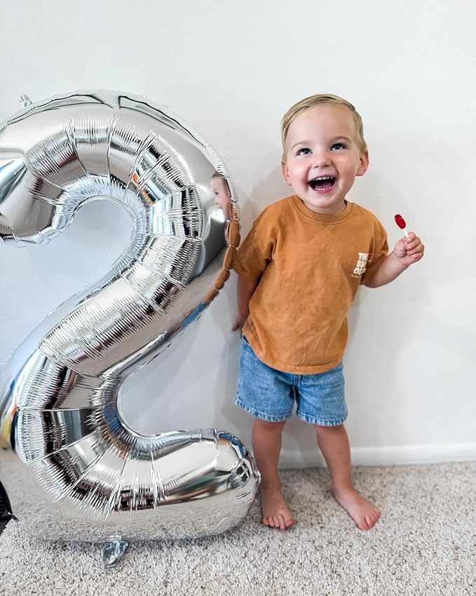 23 Balloon - Silver Birthday Number Balloons, 40 Inch Decorations Men Women | - Image 2
