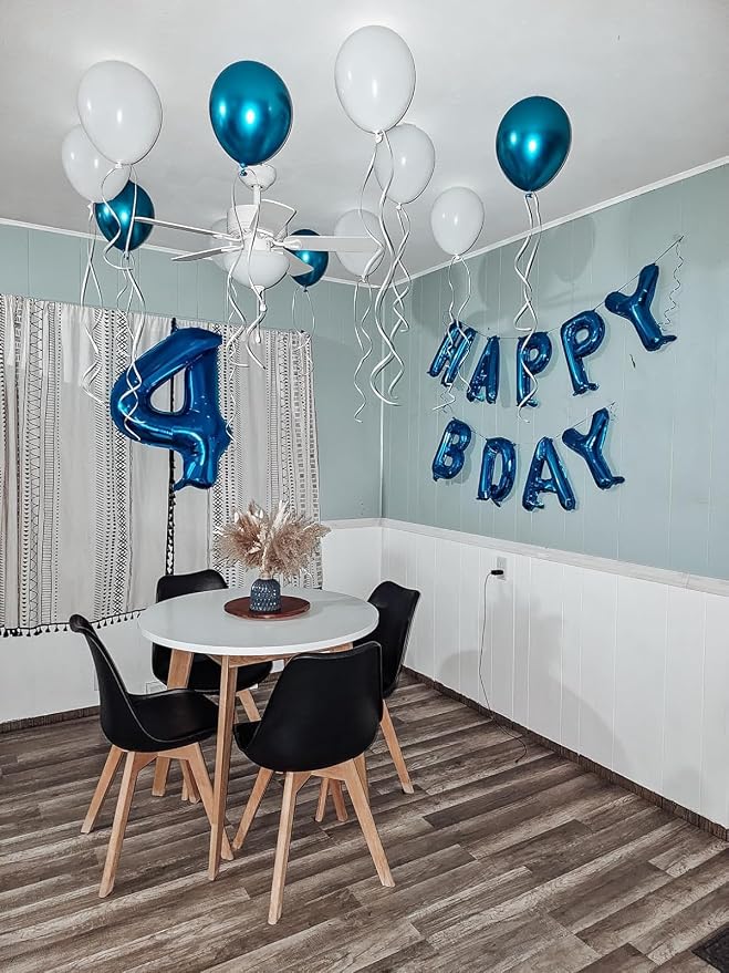 27 Balloon - Metallic Blue Birthday Number Balloons, 40 Inch Decorations | - Image 9
