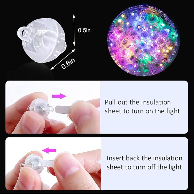 ZGWJ 100PCs Colorful Balloon Lights Mini, Battery Powered, Long Standby Time - Image 4