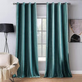 MIULEE Velvet Curtains Teal 52 x 72 Inch Length Set of 2 | Grommet Drapes by MIULEE