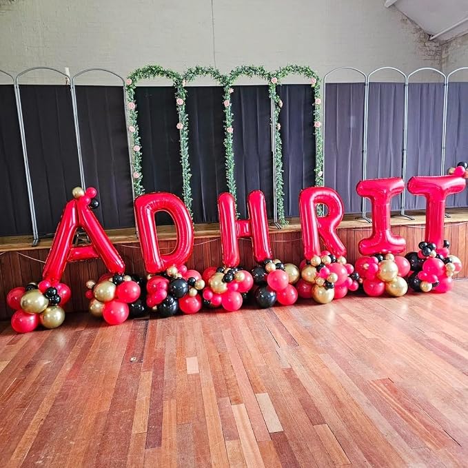 Red Letter M Balloons, M Balloon 40 Inch M Balloons Letter - Image 6