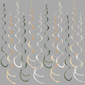 36Pcs Sage Green Hanging Swirl Decoration Olive Green Tan Brown Cream Neutral by pinkblume
