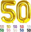 50 Balloon Number for 50th Birthday Decorations Women Men Party, Inflation by Mluchee