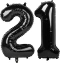 Black Number 21 Balloon 40 Inch, 21st Birthday Party Decorations Men Women | by IWERP