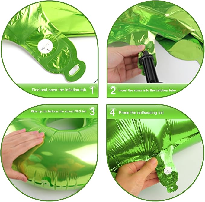 Light Green Number 5 Balloon 40 inch, Birthday Party Balloons Decorations | - Image 2