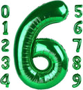 Number 6 Balloons 40 Inch for 6 16 Birthday Party Decorations, Dark Green | by Mluchee
