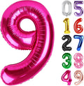 Hot Pink Number 9 Balloon 40 Inch, 9th Birthday Decorations Men Women | Foil by IWERP