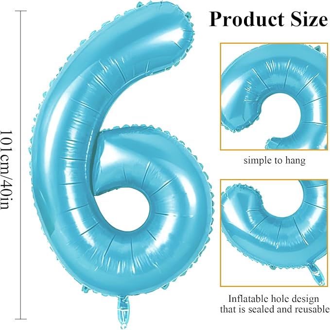 Number 16 Balloons for 16th Birthday Party Decorations, 0-100 Large No.16 - Image 2