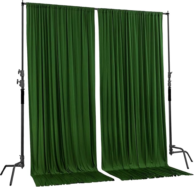 AK TRADING CO. 10 feet x 10 feet Valley Green Polyester Backdrop Drapes - Image 2
