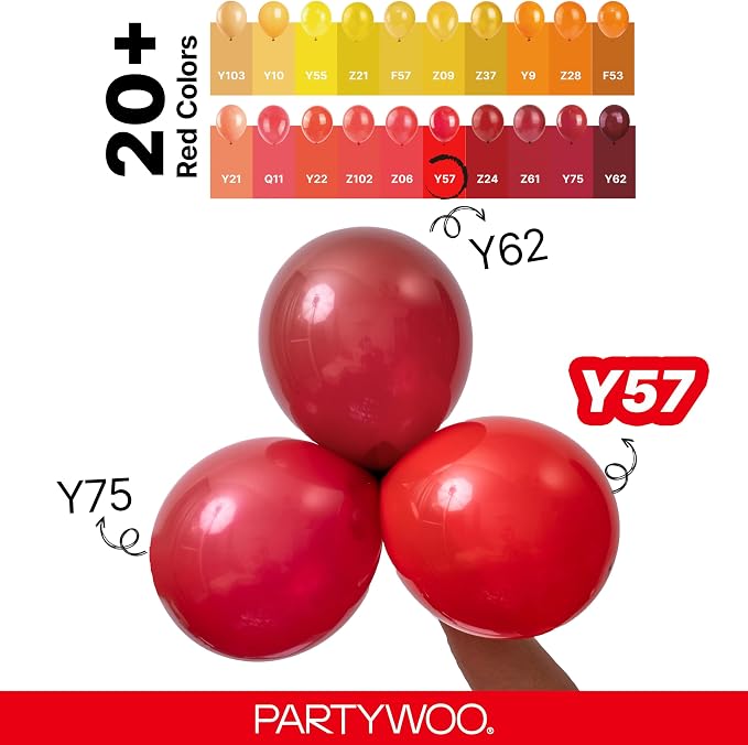 PartyWoo Red Balloons 128 pcs Different Sizes of 18 12 10 5 Inch Red Balloon - Image 4