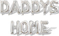 2 Set 20Pcs Silver DADDYS HOME Letter Balloons 16in Balloon Foil Letter by Fezava