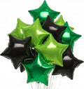 TONIFUL 15 Pcs Star Balloons 18 Inch Large Green and Black Foil Balloons | Big by TONIFUL