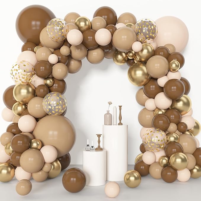 Amandir 153pcs Brown Balloon Garland Arch Kit Different Sizes 18 12 10 5 in | - Image 5