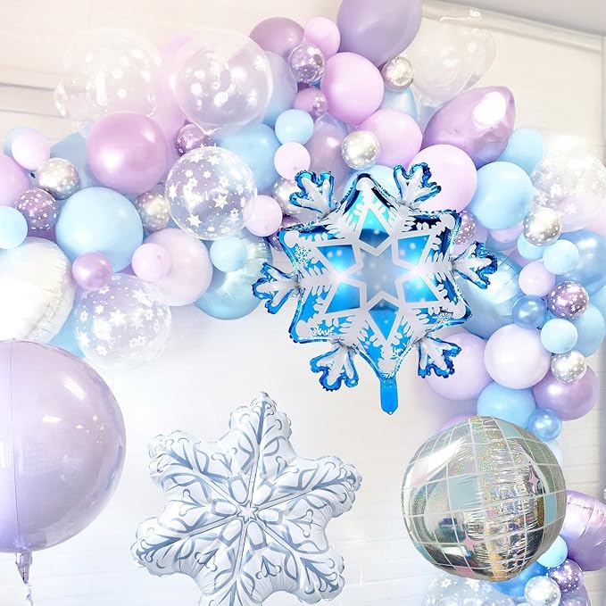 Winter Snowflake Balloon Arch Garland Kit, Winter Wonderlan Decorations - Image 4