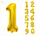 40 Inch Gold Number Balloons, Helium Mylar Foil Number Balloons by Unknown