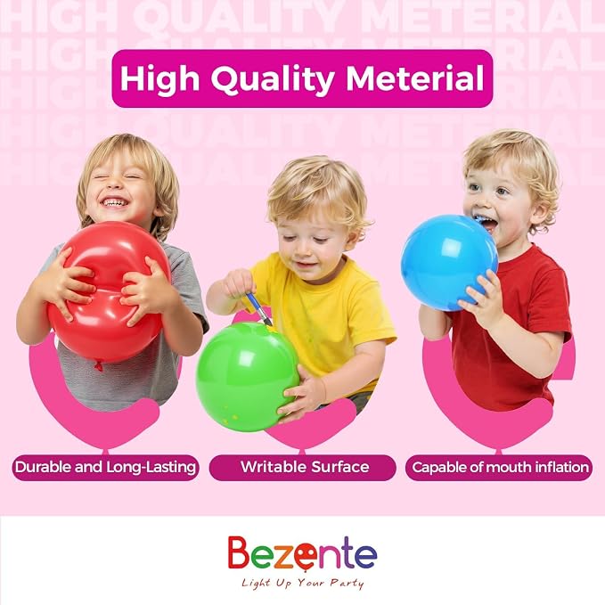 Bezente Purple Balloons Latex Matte Party Balloons 150 Pack 5 inch Small | - Image 5