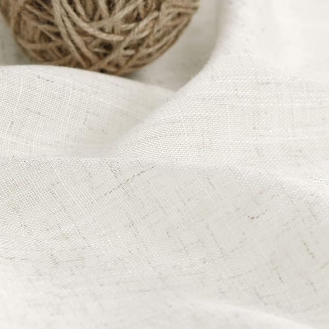 Cream Linen Curtains 117 Inches Long - Image 5