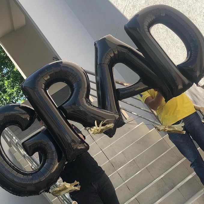 Black Letter K Balloons, K Balloon 40 Inch K Balloon Letter - Image 2