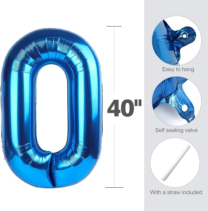 Number Balloons 8 Balloon 40 inch Blue - Image 5