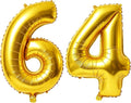 40 Inch Number 64 Balloons for 64th Birthday Party Decorations, 0-100 Gold by FOBELEC