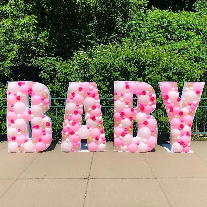 Marquee Letters 3FT Tall Mosaic Balloon Frame Pre-Cut Foam Board Letter M | - Image 6