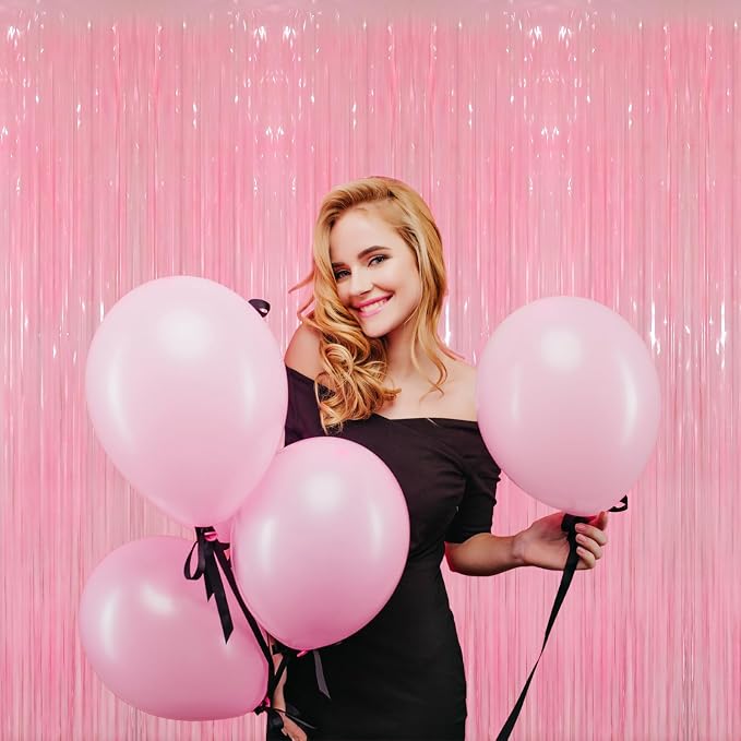 GOER 3.2 ft x 8.2 ft Foil Fringe Curtains Party Photo Backdrop Party Streamers - Image 4