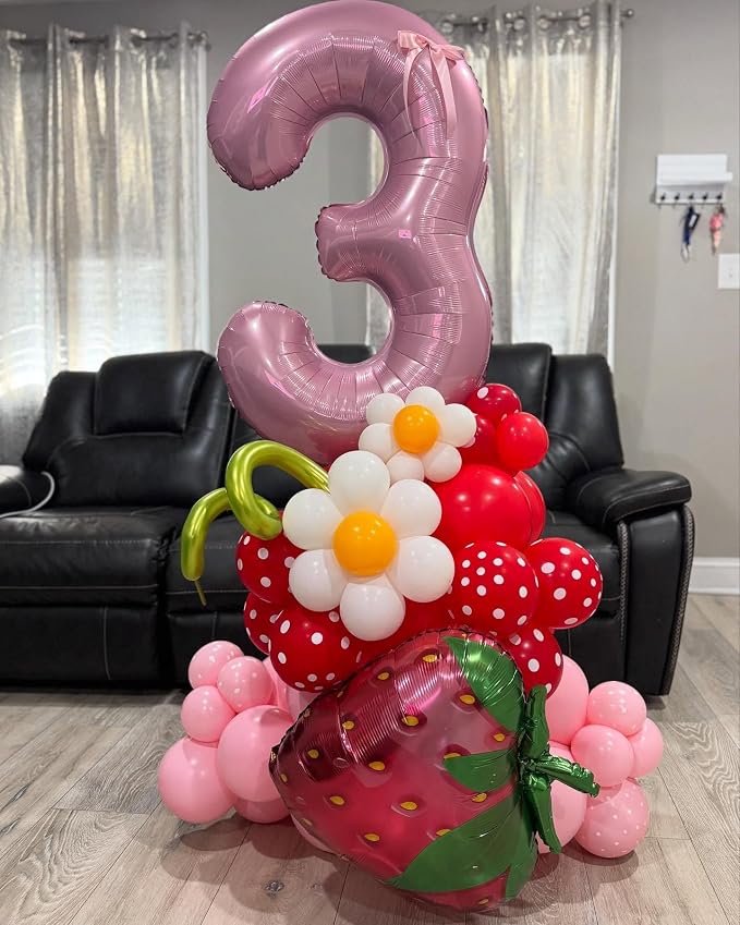 10 Balloon - Pastel Pink Birthday Number Balloons, 40 Inch Decorations | Pastel - Image 4