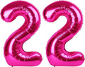 22 Balloon - Hot Pink Birthday Number Balloons, 40 Inch Party Decorations | Hot by ALPHADELTAPI