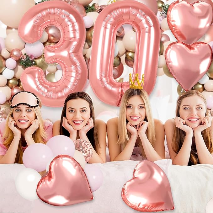 Rose Gold 11th Birthday Decorations, 40 inch Large 11 Balloon Numbers - Image 5