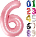 6 Balloon - Pastel Pink Birthday Number Balloons, 40 Inch Decorations | Pastel by ALPHADELTAPI