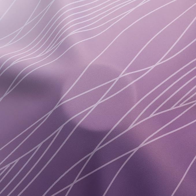 Purple and Greyish White Ombre Short Blackout Kitchen Curtains 36 Inch Long - Image 8