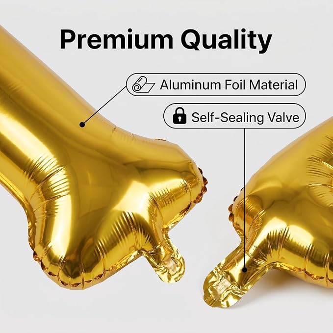 20 Pieces Foil Mylar Number Balloons 0 to 9 Set - Image 8