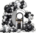 Black and Silver Balloons Arch Garland Kit, Graduation, Baby Shower, Disco New by YMSZ