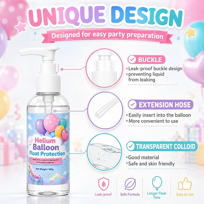100ml High Float for Balloons, Helium Fluid Extends Float Time | Effective - Image 3