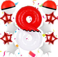 40 Inch Red & White Cartoon Themed Theme Number Balloon, Number Block Foil by AXBMM