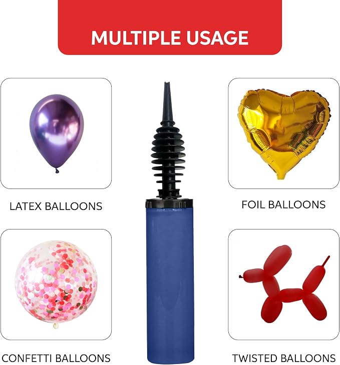 Balloon Pump, Inflator for Balloons, Toy Blower, Foil and Confetti Professional - Image 8