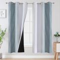 Stone Blue and Greyish White Ombre Blackout Curtains 72 Inches Length by ESTELARTEXTILER